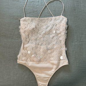 Zara Flower Tassle Bodysuit